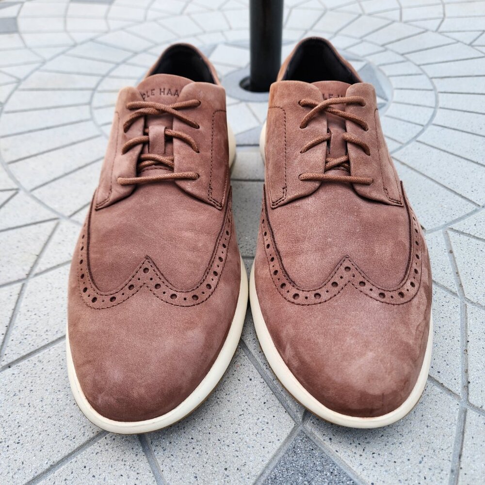 Cole Haan Original Grand Nubuck Wingtip Brogue Casual Oxfords 11 - Picture 4 of 11